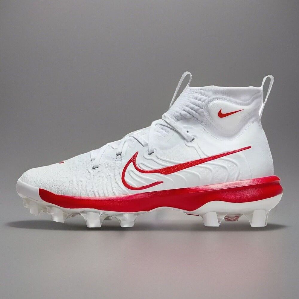 Nike Alpha Huarache NXT MCS White Red Baseball Cleats DJ6519-104 Mens Size 10.5